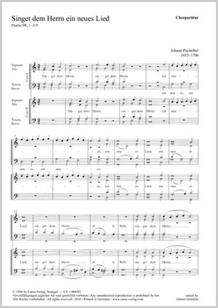 Singet dem Herrn ein neues Lied